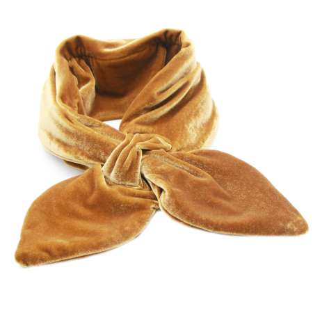 Steckschal aus goldenem Samt im Vintage Stil